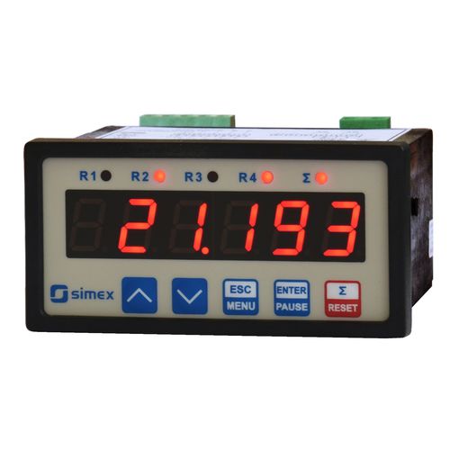 Indicador totalizador de fluxo - SPI-94 series - SIMEX Sp. z o.o. - digital / para montagem em painel / totalizador