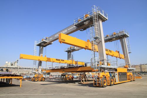 Transportador de contêineres "straddle carrier" elétrico - MST 160 - CIMOLAI TECHNOLOGY - de rodas