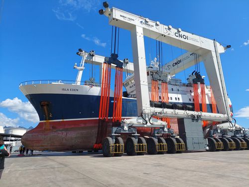 Guindaste de pórtico móvel - MBH 1500 - CIMOLAI TECHNOLOGY - para descarregamento de navios