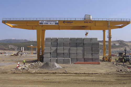 Guindaste de pórtico para trilho - RGC 7 - CIMOLAI TECHNOLOGY - para canteiros de construções pré-fabricadas