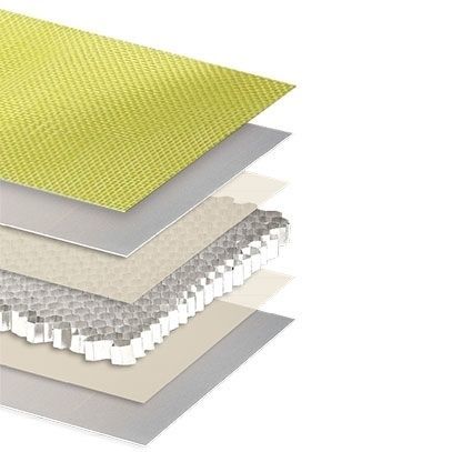 Painel sanduíche resistente à abrasão - Cel Components S.r.l. - alveolar / face em alumínio / para teto