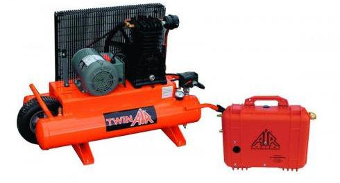 Compressor de palhetas - Comp-3™ series - Air Systems International - de ar respirável / CA / com rodas