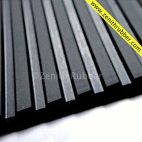 Tapete antiderrapante - LS series - Zenith Industrial Rubber Products Pvt. Ltd. - com estriado plano / em borracha / para entrada