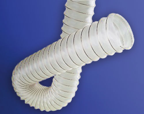 Mangueira para gases de escape - PUR/PU series - KLIMAWENT - para produtos abrasivos / para aspirador industrial / reforçada com arame de aço