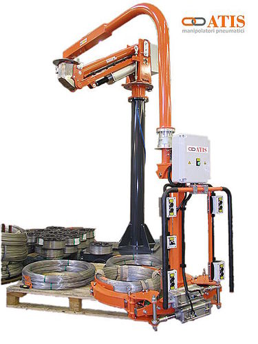 Manipulador pneumático - ATISmirus 100 - ATIS s.r.l. - com cabeçote orbital / para rolos / para movimentação
