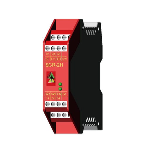 Relé de segurança para trilho DIN - SCR-2H - Idem Safety Switches - compacto