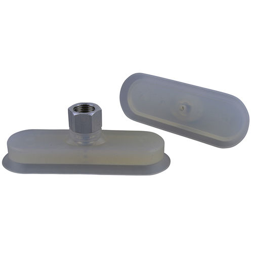 Ventosa plana - 10FO.100X35.001.02-G14F - VacMotion - oval / em silicone / de elevação