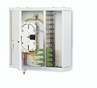 Caixa de emenda de parede - 300 x 300 x 85 mm - Rosenberger OSI - de plástico / para fibra óptica