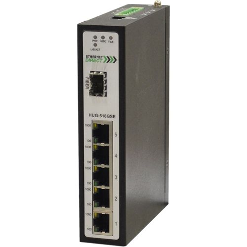 Switch de rede não gerenciável - HUG-xxxGxx series - Ethernet Direct - Gigabit / para trilho DIN / DIP
