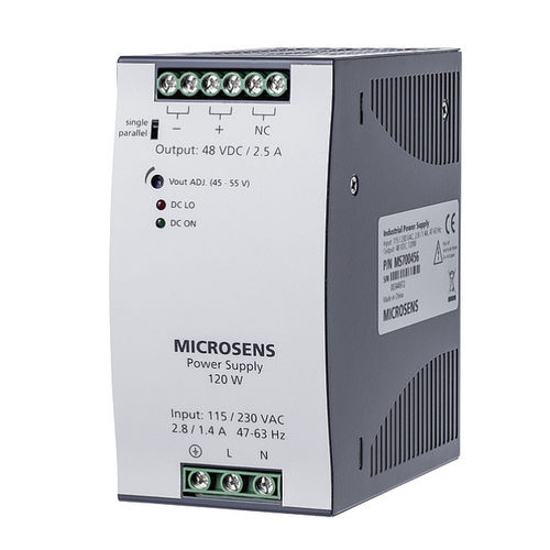 Fonte de alimentação elétrica para trilho DIN - MS70045x series - MICROSENS GmbH & Co. KG - CA/CC / ajustável / Power over Ethernet