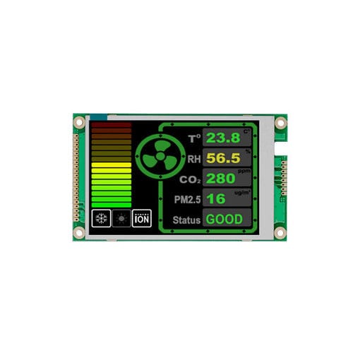 Módulo de visualização 3,5" - LMT035DNJFWD-NAN - TOPWAY LCD - TFT LCD / LCD/ISTN / com tela sensível ao toque