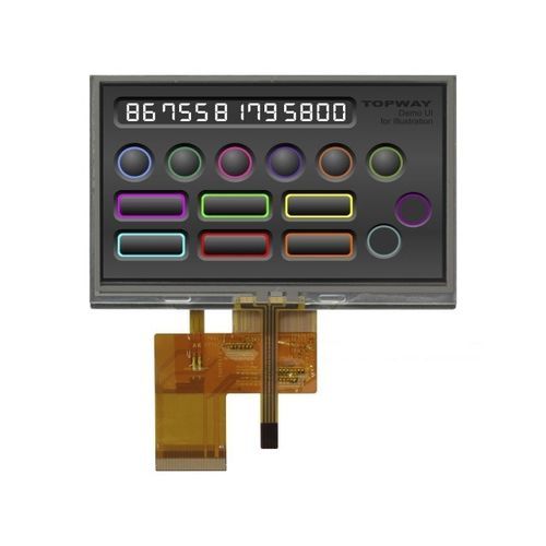 Display TFT LCD - LMT043DEFFWA-NNA - TOPWAY LCD - com tela sensível ao toque resistiva / em cores / 480 x 272