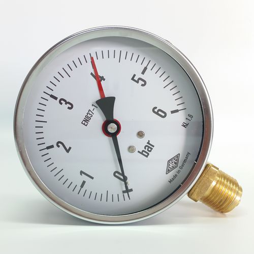 Manômetro analógico - 100.19 - Manometer Preiss EMPEO-KBM OHG - com rosca / em latão / com tubo de Bourdon