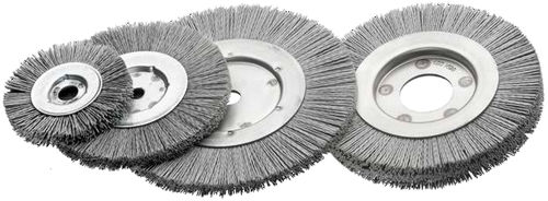 Escova circular - SIC, STA, ROF series - Lessmann - de limpeza / de rebarbagem / metálica