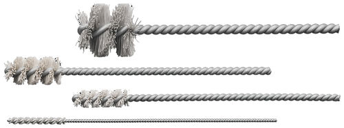 Escova tubular espiral - AO series - Lessmann - de limpeza / de rebarbagem / metálica