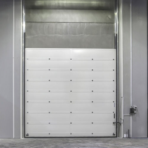 Portão insonorizado - ACOUSTICLINE 48 DB - Jansen Tore GmbH & Co.KG - seccionado / vertical / em alumínio