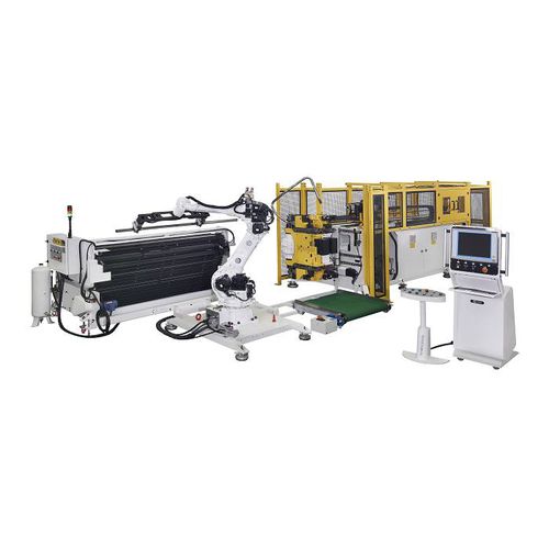 Curvadora totalmente elétrica - SB-52X10A-2S-V-U + Robot - SOCO Machinery - de tubos / CNC