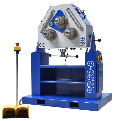 Curvadora com pedal - PB 50-3 - RHTC BV - de tubos / de perfis / com 3 rolos motorizados
