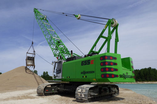Guindaste de esteiras - 655 HD - SENNEBOGEN Maschinenfabrik GmbH - com lança / com lança treliçada / para obras