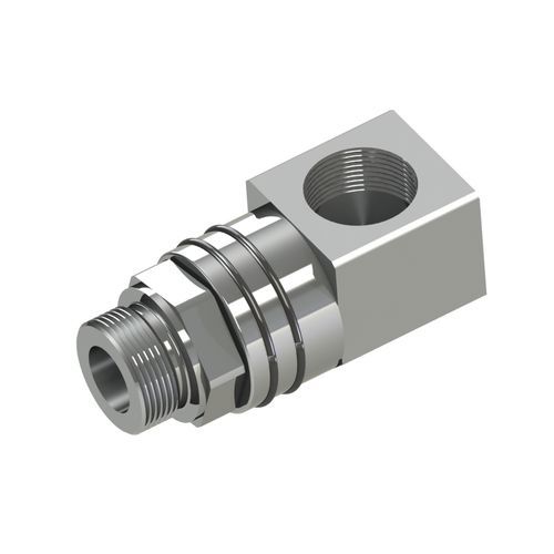 Conexão hidráulica - SJK - HAAG + ZEISSLER Maschinenelemente GmbH - de roscar / cotovelo de 90° / em aço
