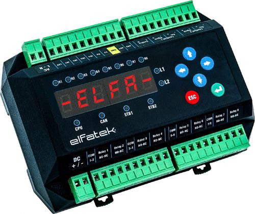 Indicador-controlador de carga - Dual - Elfa Group - com display LED / de 6 dígitos / para trilho DIN