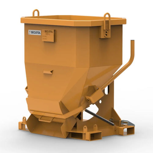 Caçamba de concreto retangular - ELEV V2 - Secatol SAS - com abertura do fundo / para empilhadeira
