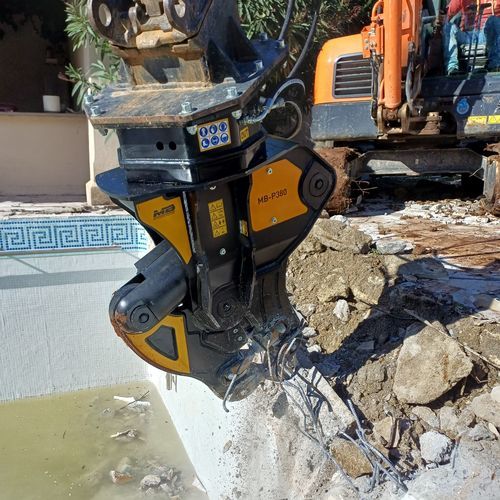 Mandíbula de demolição para concreto - MB-P380 - MB Crusher - para retroescavadeira / para carregadeira / para minicarregadeira