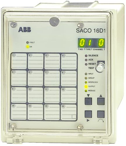 Indicador de alarme para aplicações marítimas - SACO 16D1 - ABB Oy Distribution Automation - com 16 entradas digitais