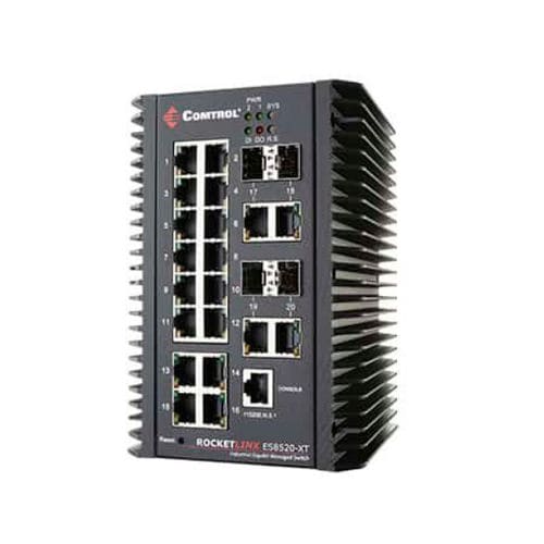 Switch de rede gerenciável - RocketLinx ® ES8520-XT - Comtrol Corporation - 20 portas / Gigabit / de nível 2
