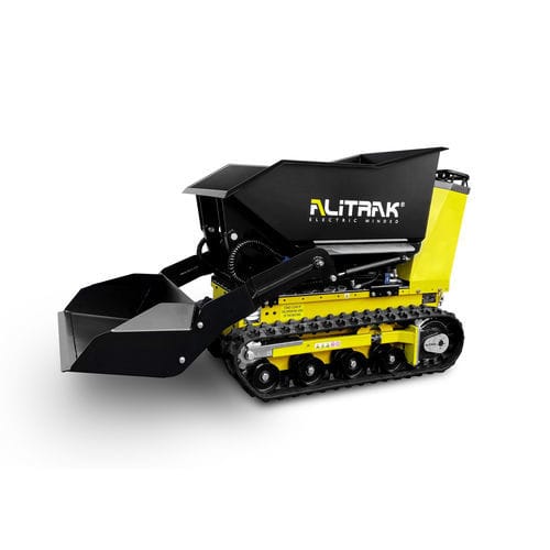 Dumper de esteiras - DCT300P - ALITRAK S.r.l - elétrico / com sistema de descarga frontal / com caçamba elevatória