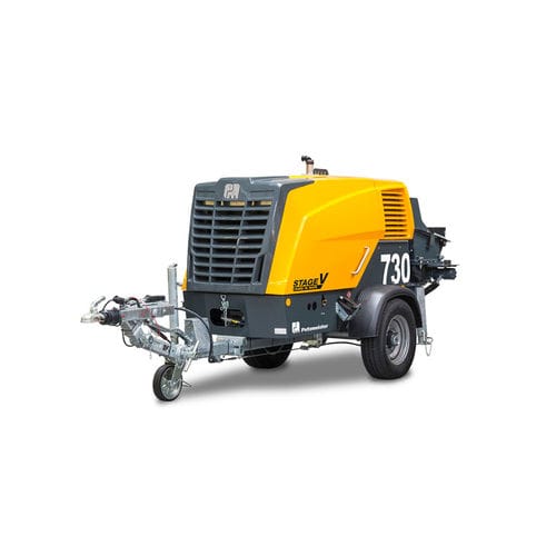Bomba de concreto montada em carreta - P 730 - PUTZMEISTER - para obras / a diesel / de pistão