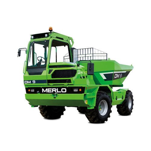 Dumper de rodas - DM9 - MERLO SPA - com motor de combustão interna / de descarga lateral / com caçamba elevatória
