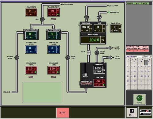 Software de controle - EMULTEK 15 - Ammann - de obras / de fluxo / para bomba