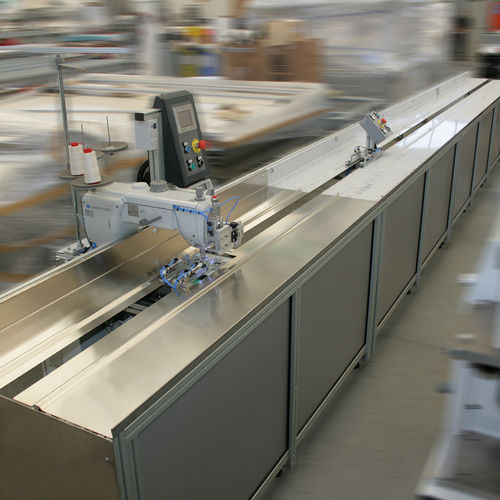 Máquina de costura de ponto fixo - SM-100-CA - SolarEdge Automation Machines S.p.A. - de 2 agulhas / de 1 agulha / fixa