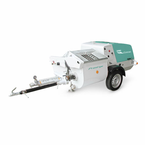 Bomba de concreto móvel - PRESTIGE - IMER International SPA - para obras / a diesel / de rosca sem fim
