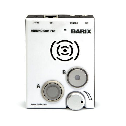 Sistema de interfone de áudio - PS1 - Barix - de parede / IP / página / party line