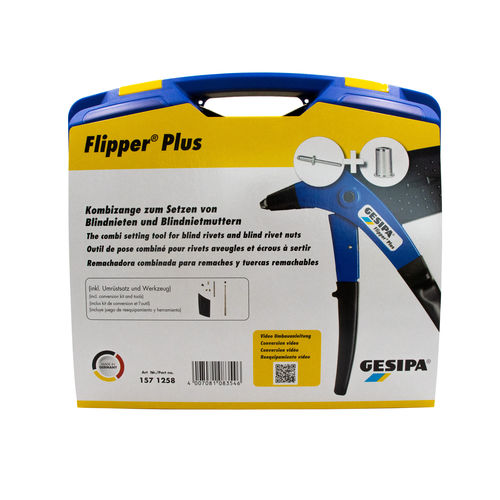 Rebitadeira com caixa - Flipper® Plus - SFS Group Germany GmbH - manual / para rebites de repuxo / para porcas rebite