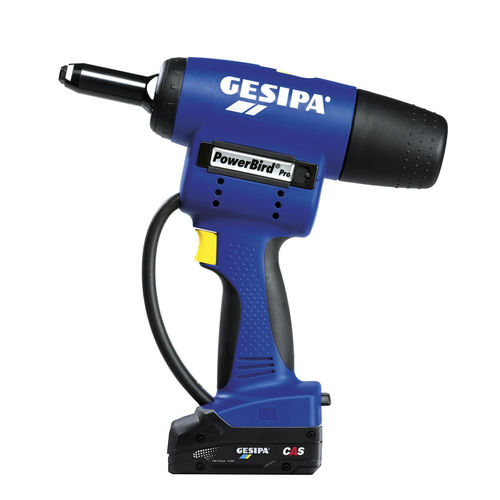 Rebitadeira com motor CC sem escovas - PowerBird® Pro Gold Edition - SFS Group Germany GmbH - a bateria / para rebites de repuxo / com carregador de bateria