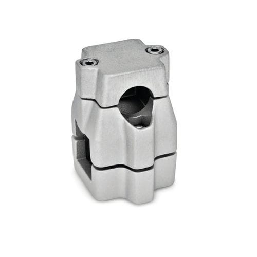 Conector para tubos redondos - KMU series - Inocon GmbH - cruzeta / quadrado / em alumínio fundido