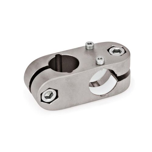 Conector para tubos redondos - KK.E - Inocon GmbH - cruzeta / em aço inoxidável / ajustável