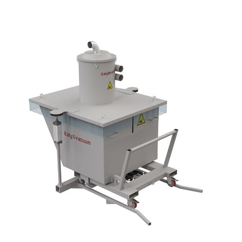 Contêiner de lixo autobasculante - ITALYVACUUM S.R.L. - metálico / com pedal