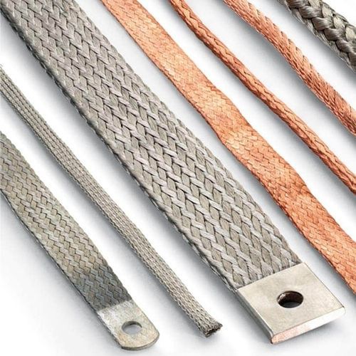 Conector de trança de cobre - Bronmetal - de alimentação elétrica / redondo / plano
