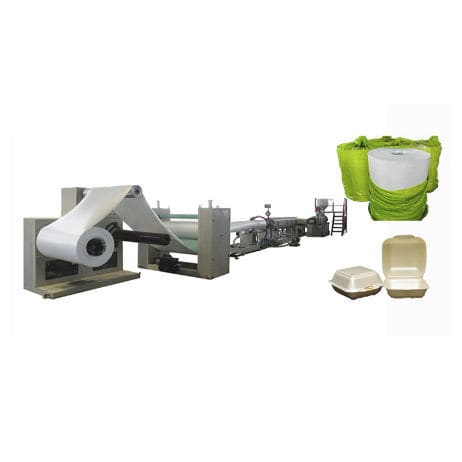 Linha de extrusão de filme expandido - HR series - Longkou City Hongrun Packing Machinery Co., Ltd. - com resfriamento a água / para placas / para PS