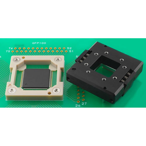 Soquete de teste de contato direto - DCLC-QFP1414-100-P050 - JC CHERRY INC. - com engate / com rosca