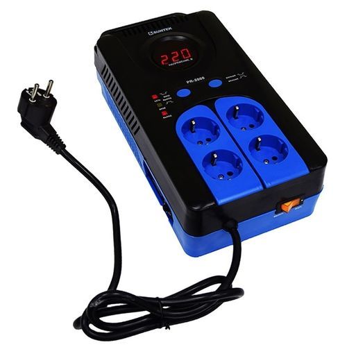 Estabilizador de tensão monofásico - SUNTEK PR 2000 VA - Electrosheriff - trifásico / eletrônico