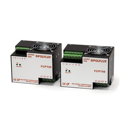 Fonte de alimentação elétrica compacta - FCPT series - POLYLUX - CA/CC / estabilizada / trifásica