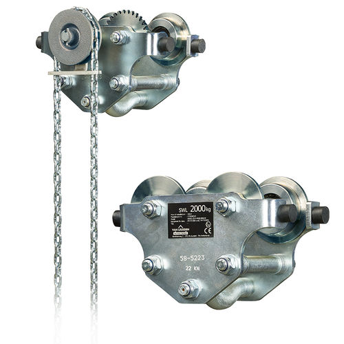 Trole para guincho manual - HD3C - KITO Corporation - para montagem em viga / de engrenagem / compacto