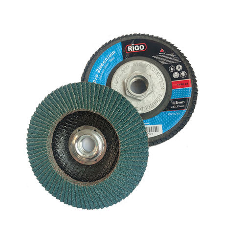 Disco lamelar com revestimento de zircônio - DanYang Rigo Abrasives Co., Ltd. - para aço inoxidável / em cerâmica / de óxido de alumínio