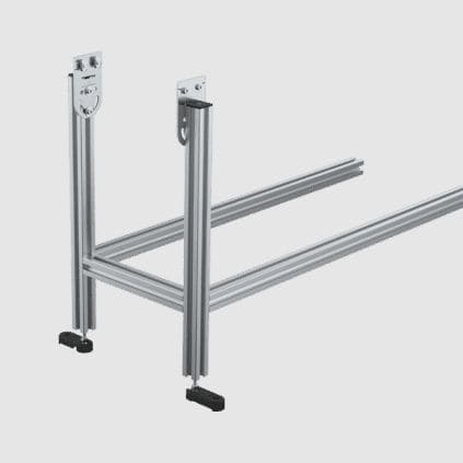 Suporte de esteiras transportadoras - C4F - Robotunits GmbH - em aço galvanizado / ajustável