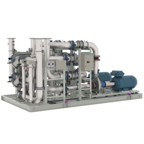 Resfriador de água - Hitachi Energy - para motor e transmissão / sob medida / montado em skid